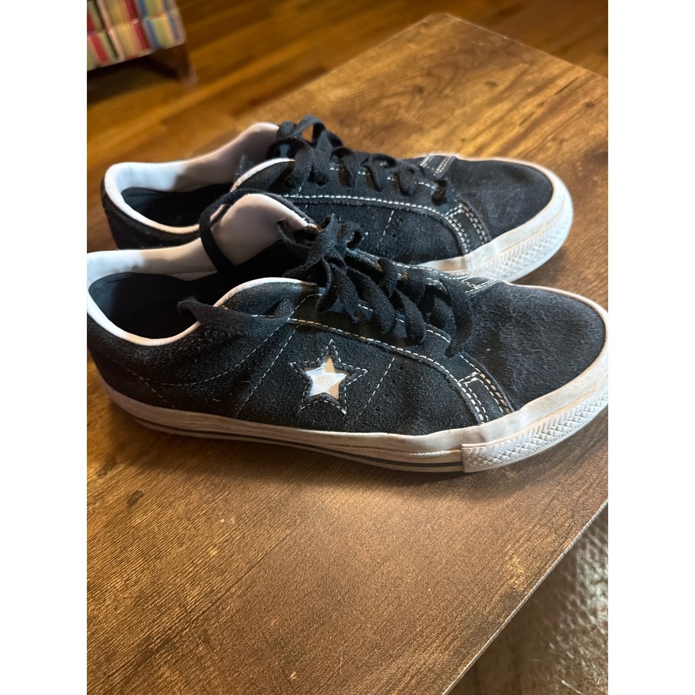 Converse One Star Low Top Black Suede Skater Sneakers Kids Size 3.5 159590C